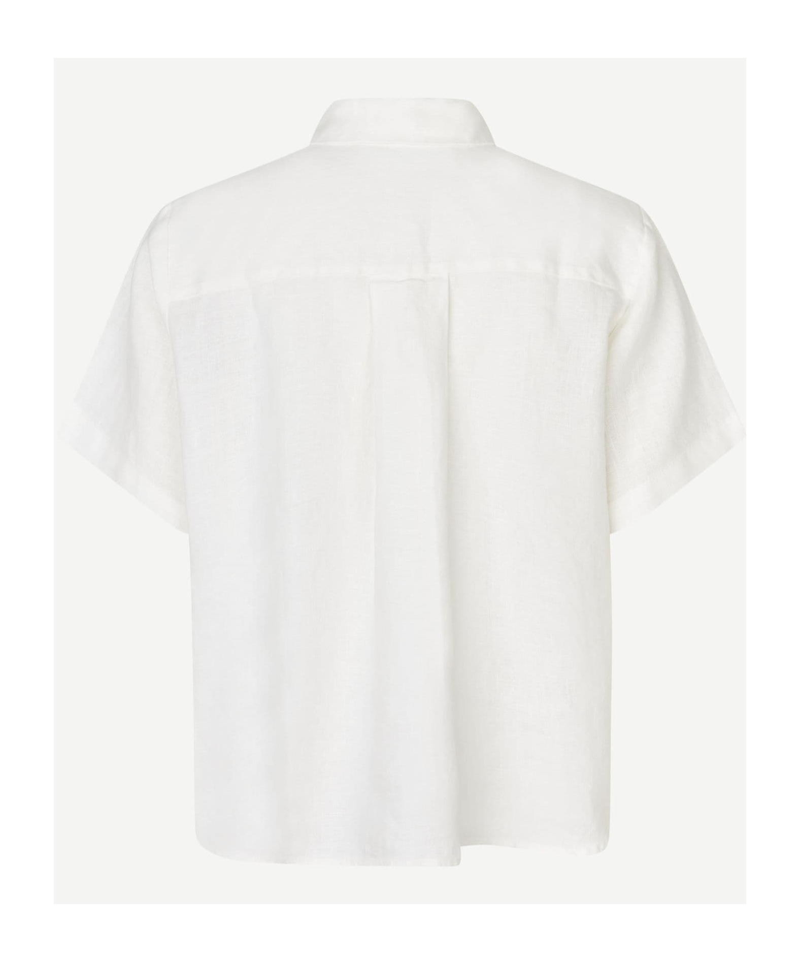 Samsoe & Samsoe Short Sleeve Shirt In White
