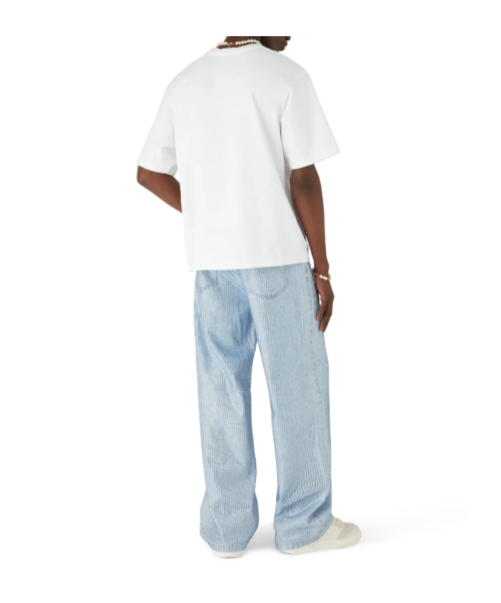 Casablanca Oversized Printed Organic Cotton-jersey T-shirt In White