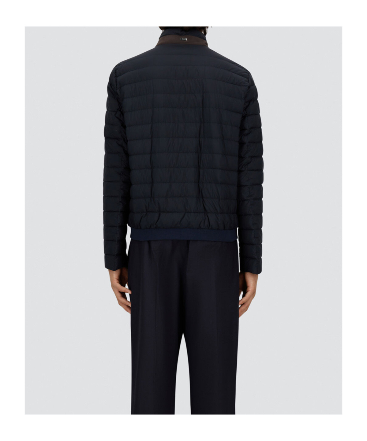 Herno Bomber Ecoage Bomber Jacket In Blue Navy Blue