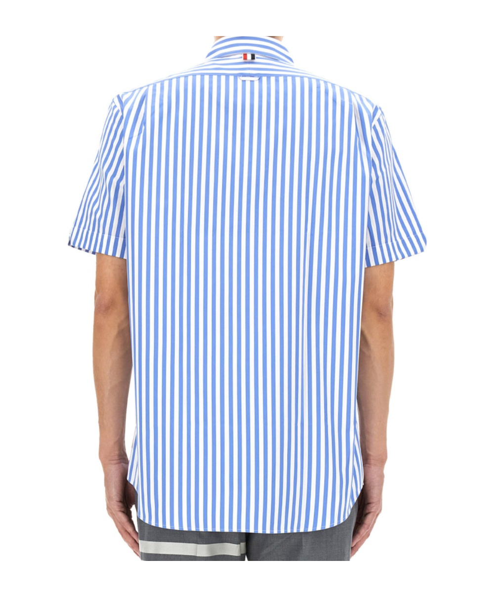 Thom Browne Vertical Striped Short Sleeve Shirt