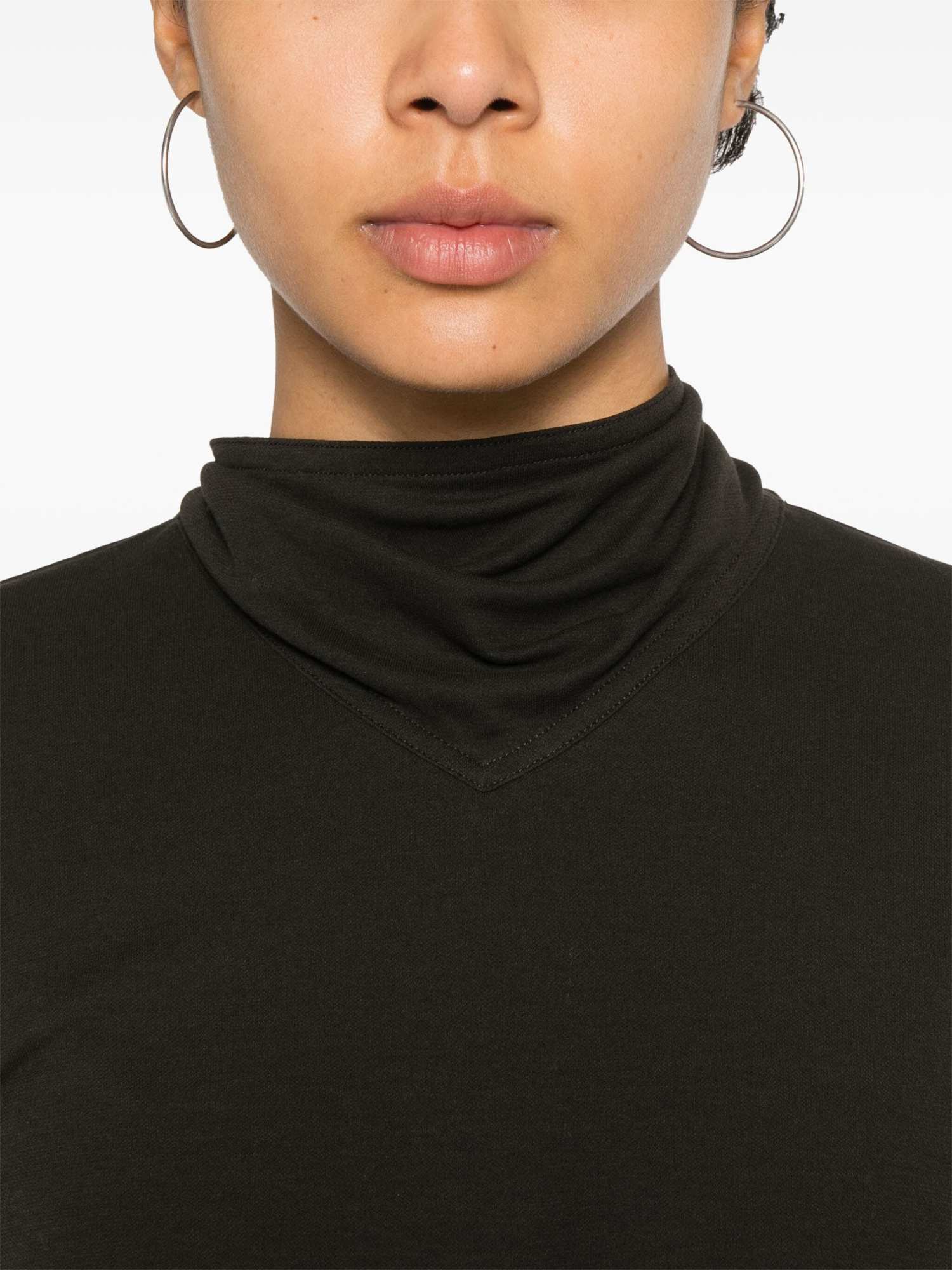 Lemaire Long-sleeved Knitted Jumper In Black