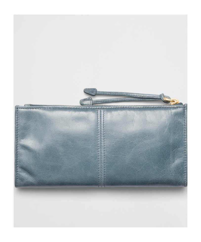 Prada Leather Pouch In Blue