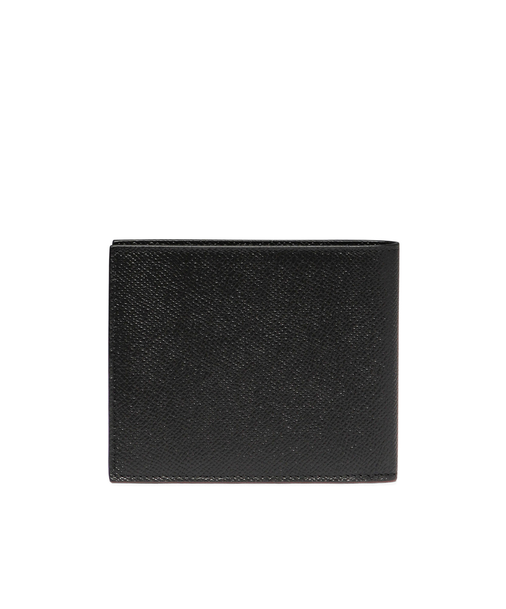 Ferragamo Micro Gancio Leather Bifold Wallet In Black