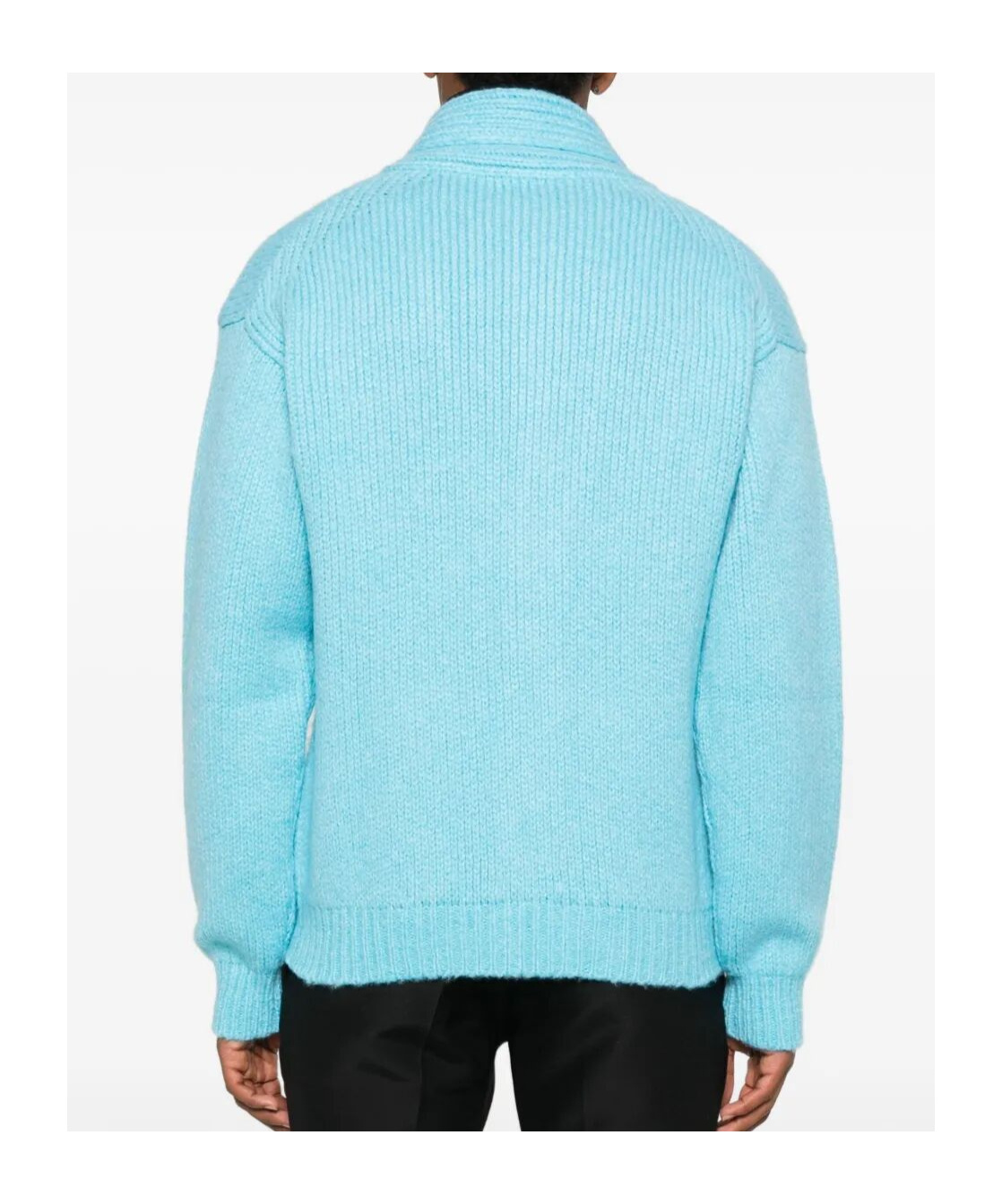 Tom Ford Mens Air Blue Shawl-collar Regular-fit Cashmere Cardigan In Blue