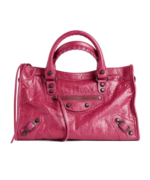 Balenciaga Small Le City Leather Satchel In Pink