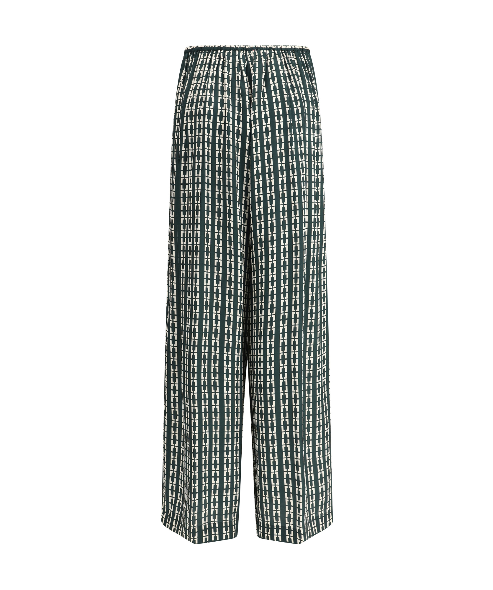 Shop Forte Forte Geometric-print Trousers In Green