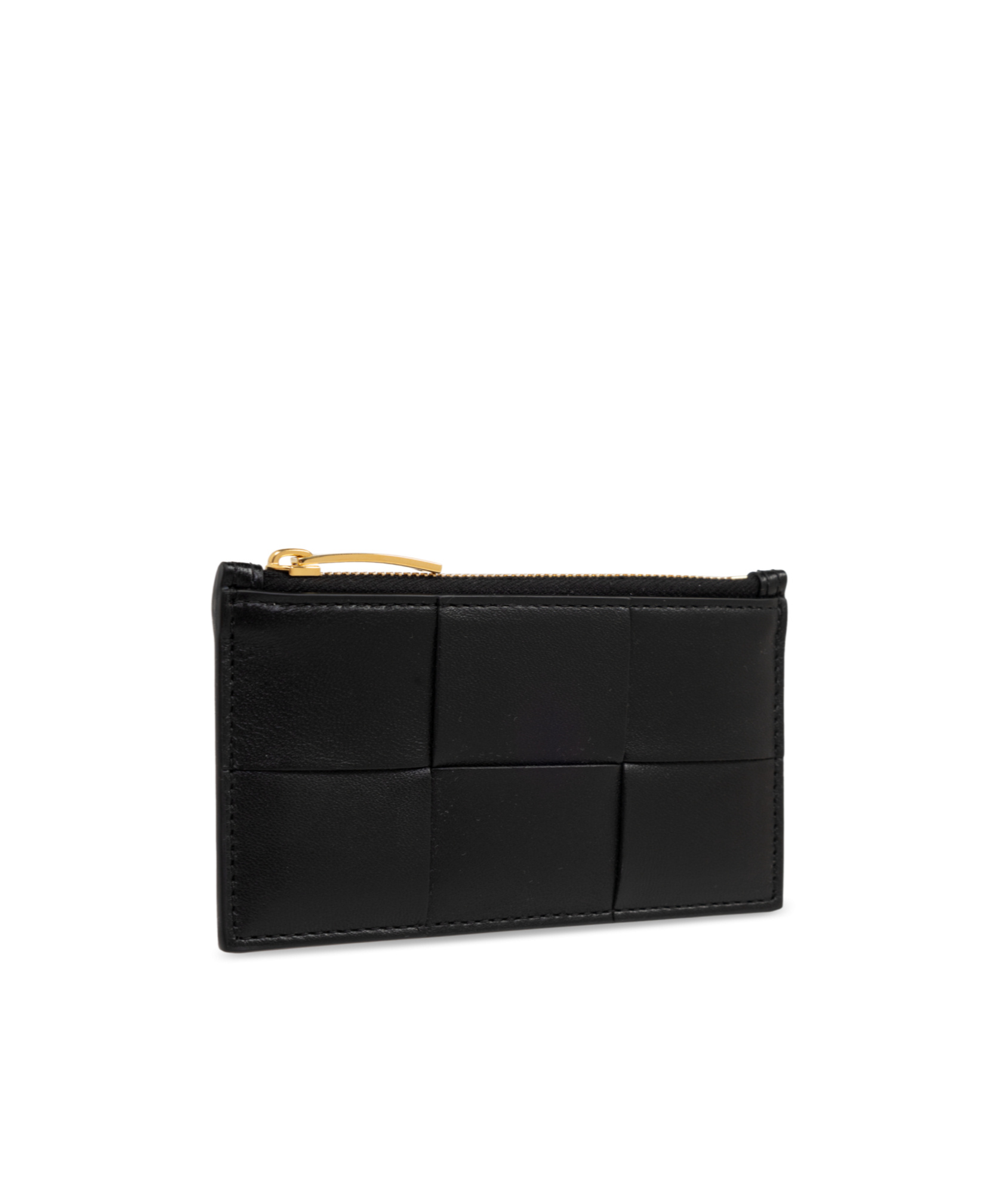 Bottega Veneta Women Lambskin Leather Card Holder In Black