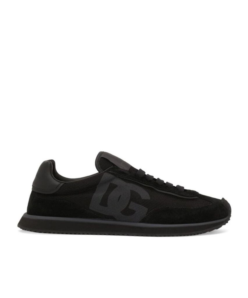 Dolce & Gabbana Low Top Sneakers Featuring Suede Accents In Black
