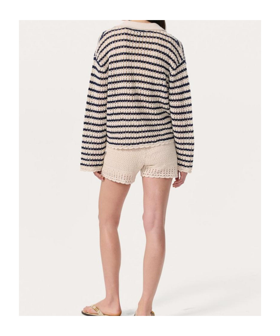 Rag & Bone Khloe Striped Open-knit Cardigan