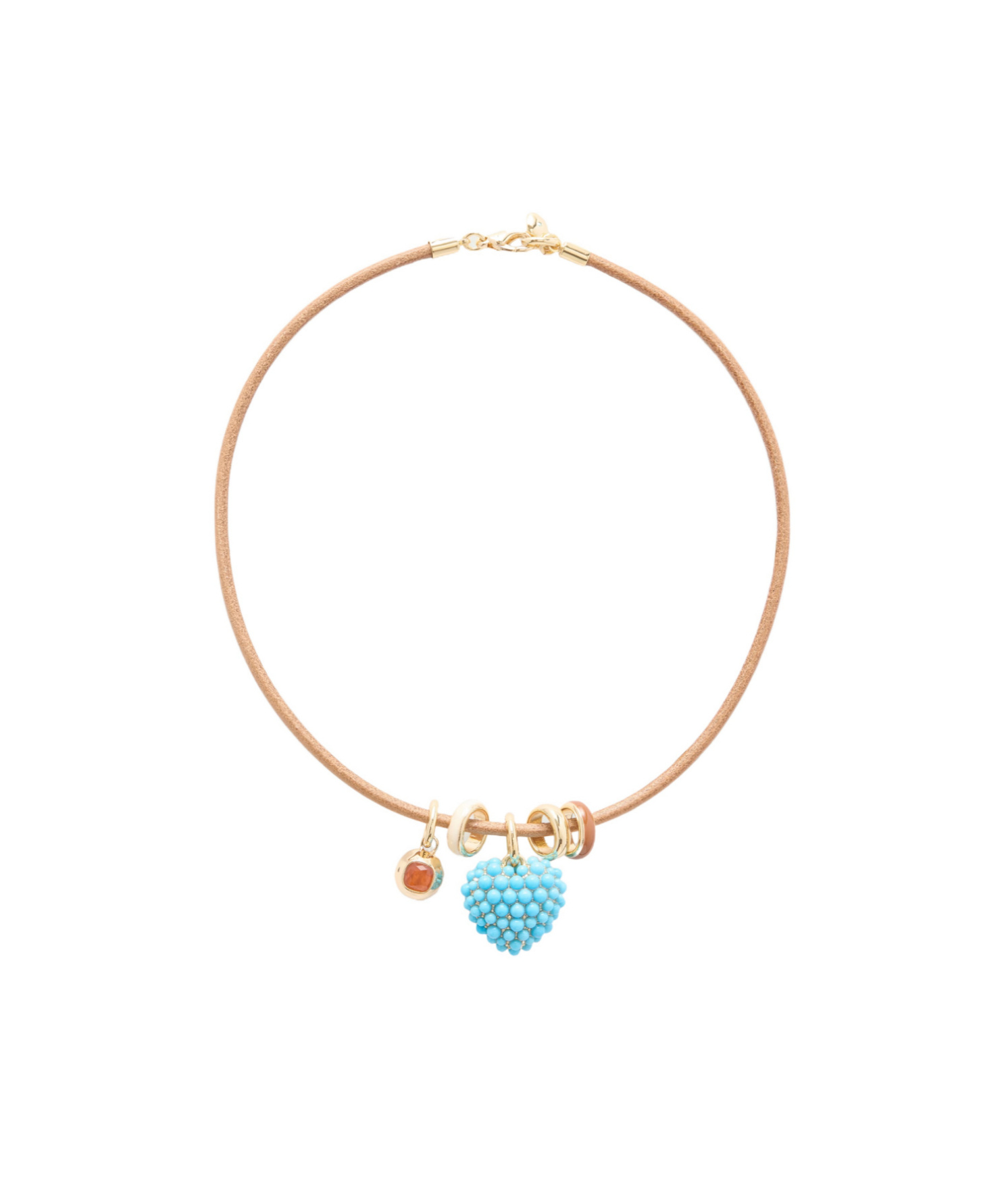 Assouline Leather Necklace In Brown
