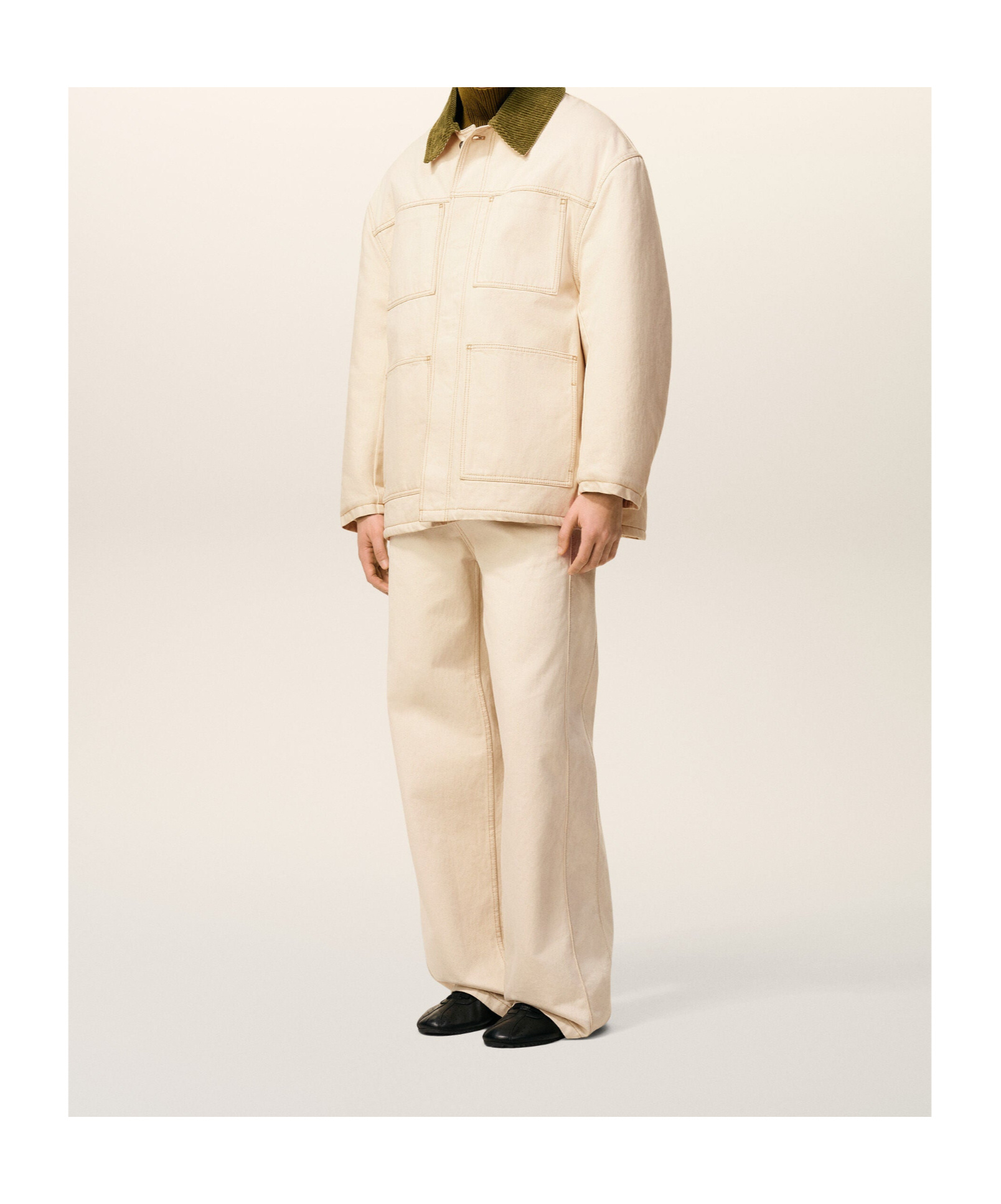 Ami Alexandre Mattiussi White Cotton Padded Worker Jacket White In Neutral