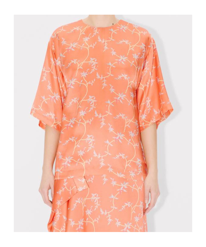 Kenzo Top In Silk In Apricot