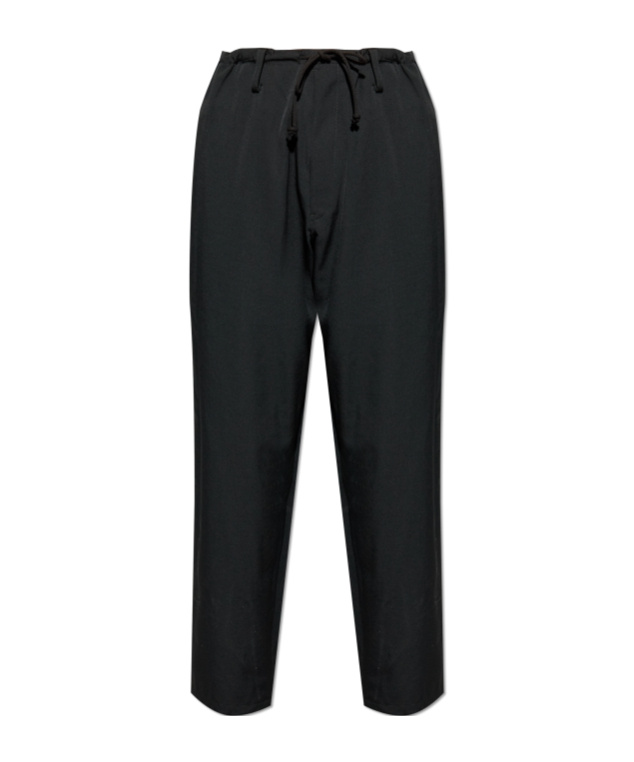 Yohji Yamamoto Drawstring Casual Pants In Black
