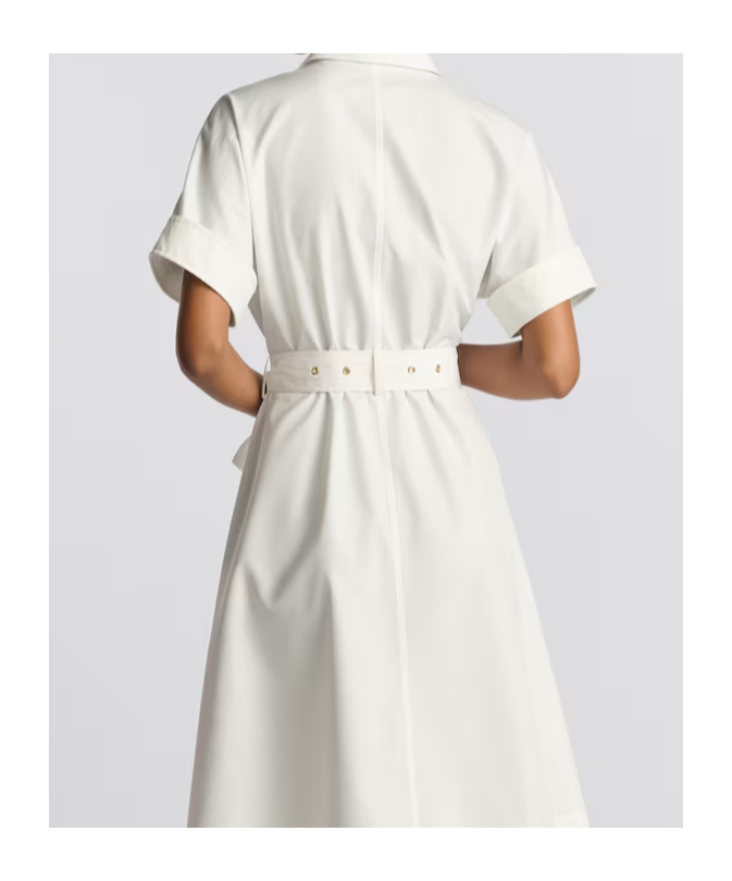 Shop Dior Shirt Dress In White