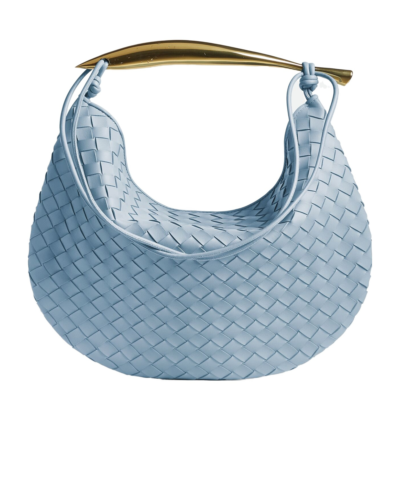 Bottega Veneta Medium Sardine Knitted Shoulder Bag In Blue
