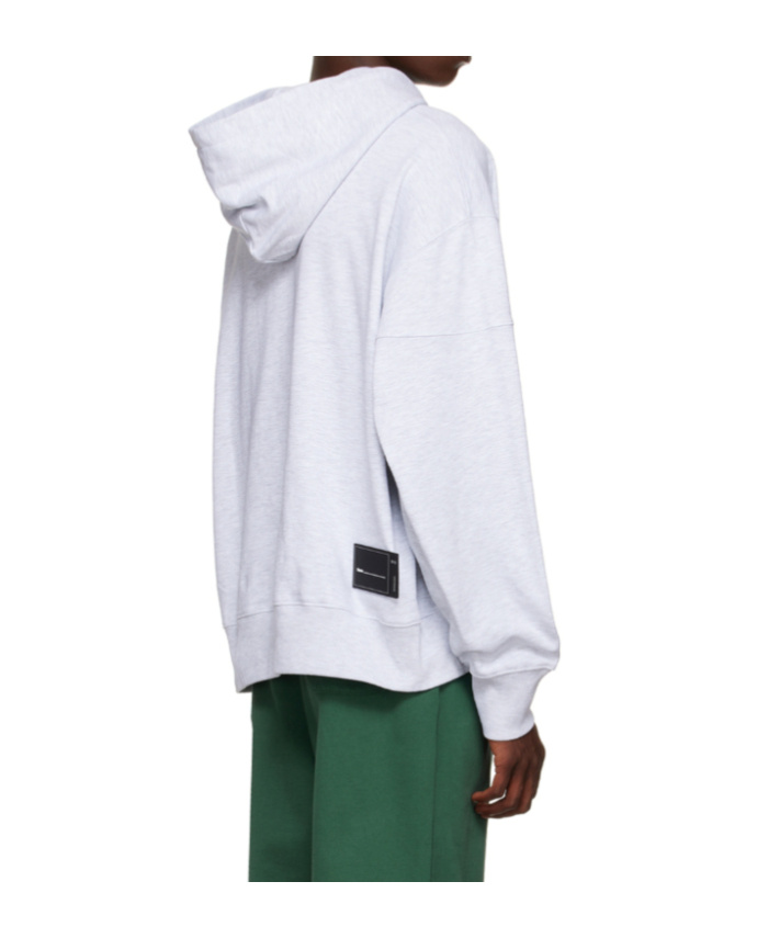 We11 Done Logo Hooded Sweater In White