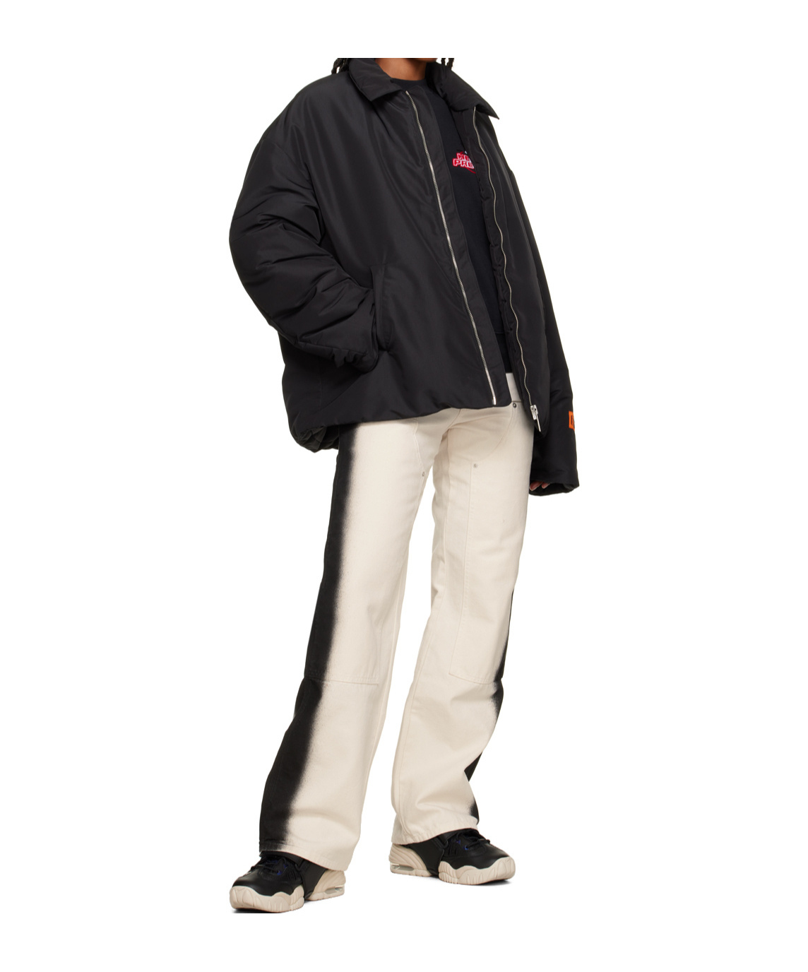 Heron Preston Collared Zip-up Jacket In Black
