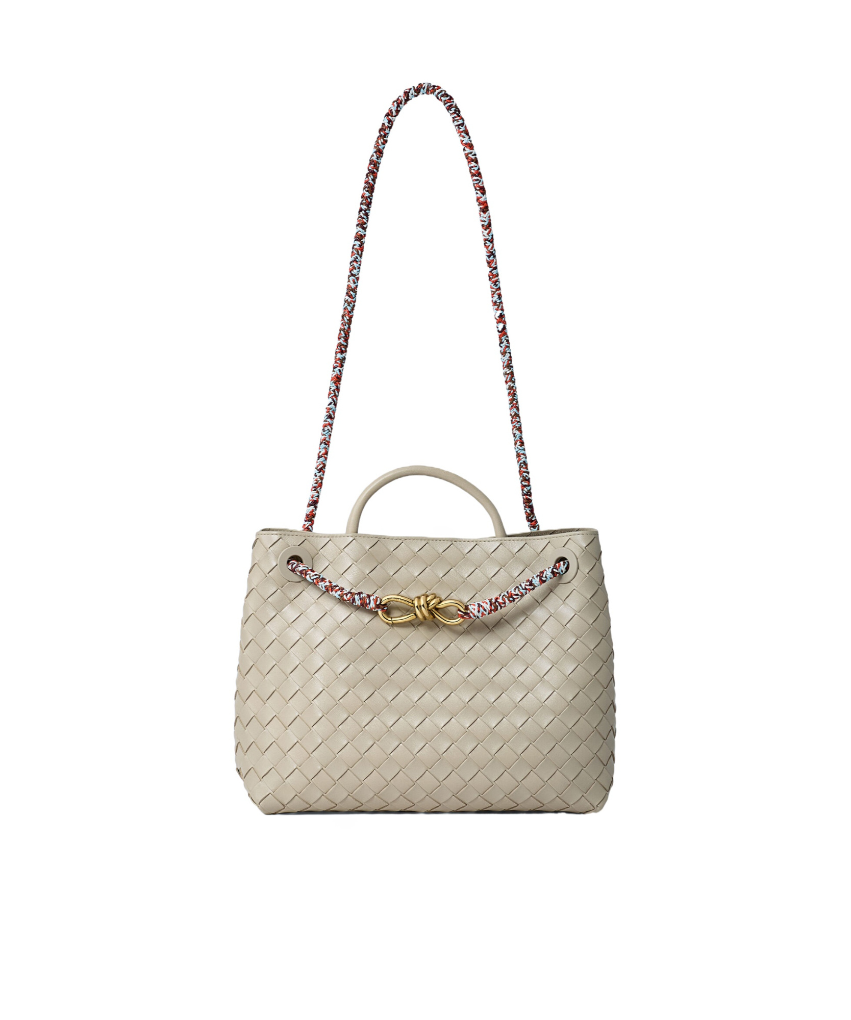 Bottega Veneta Small Andiamo Handbag In Neutral