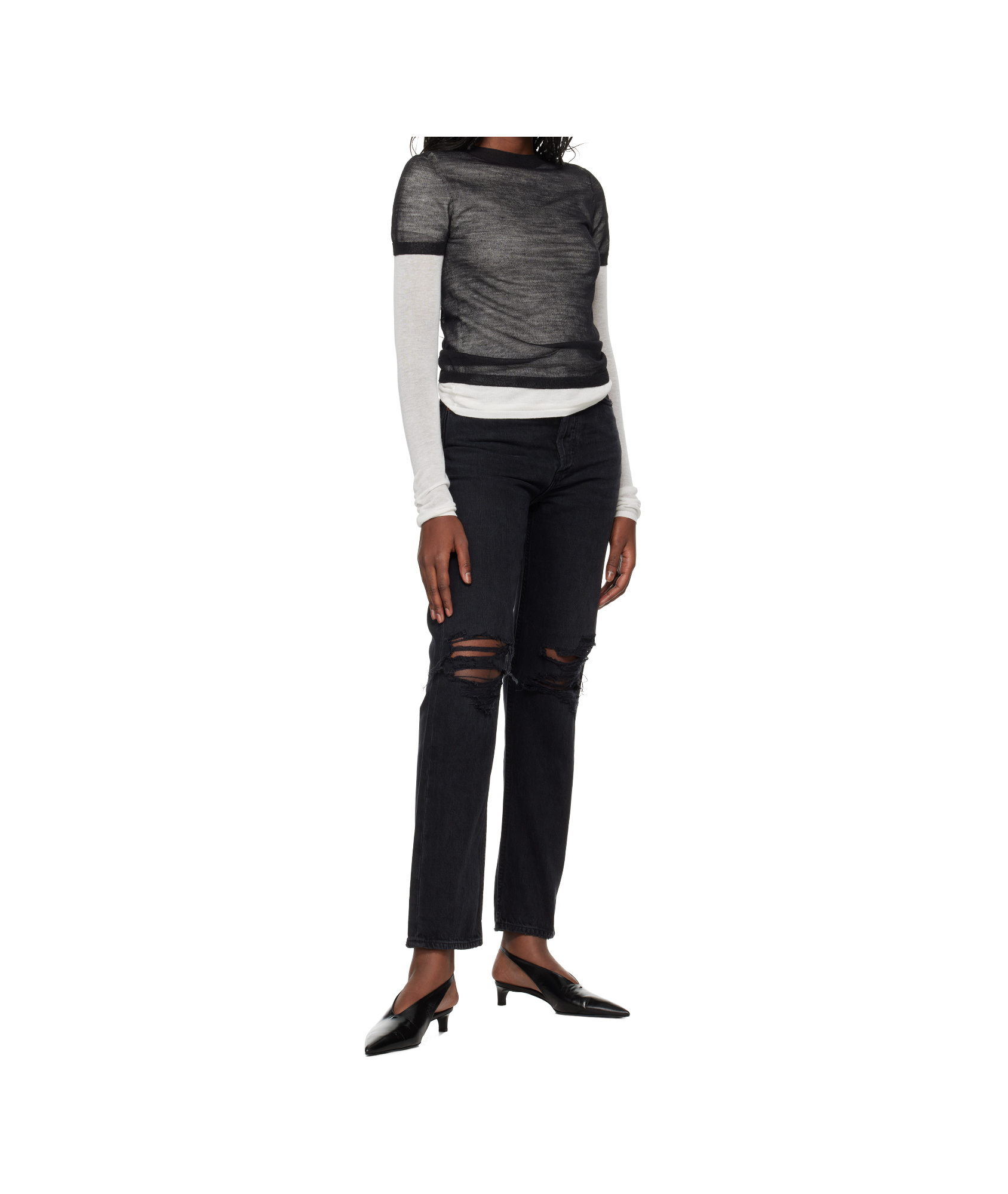 Agolde 90's Pinch Waist In Black