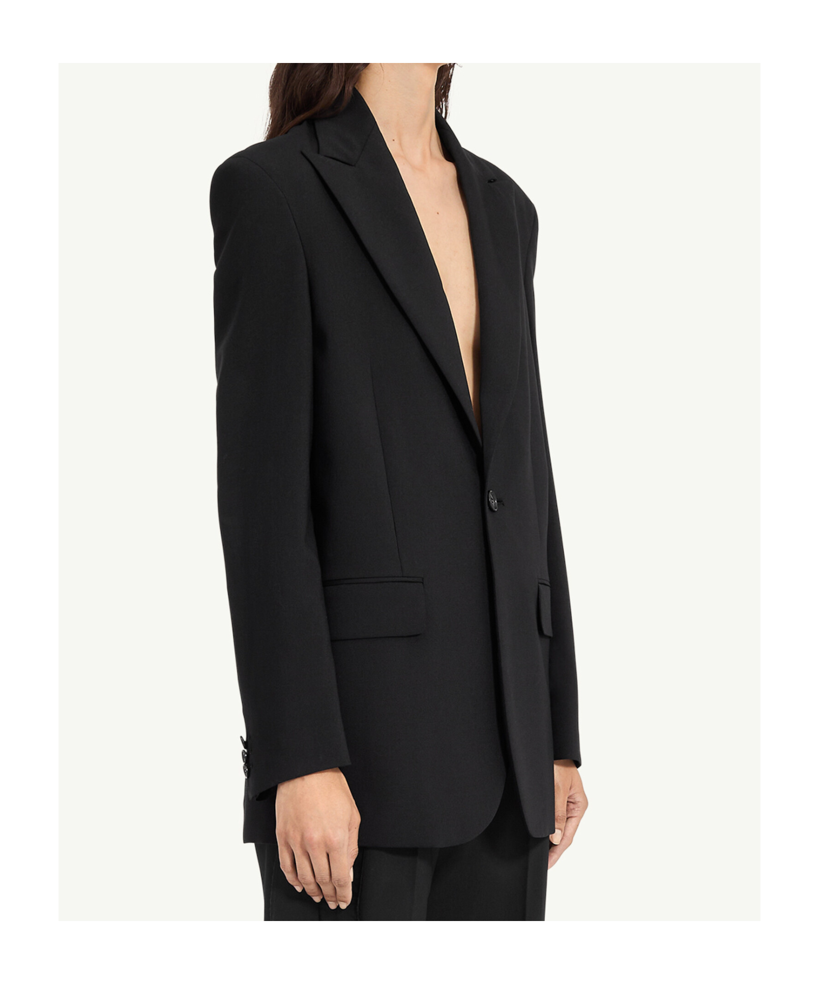 Mm6 Maison Margiela Single-button Tailored Blazer In Black