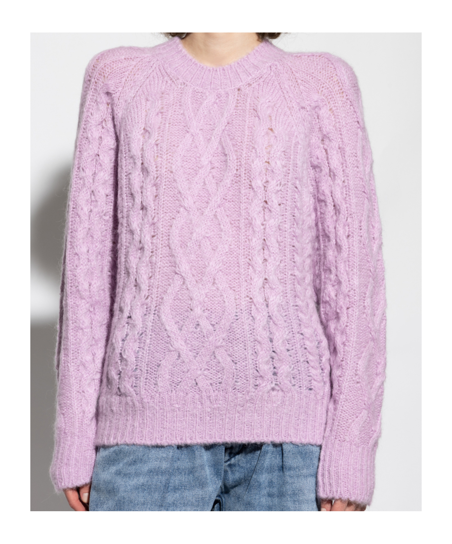 Isabel Marant Étoile Cable-knit Sweater In Pink