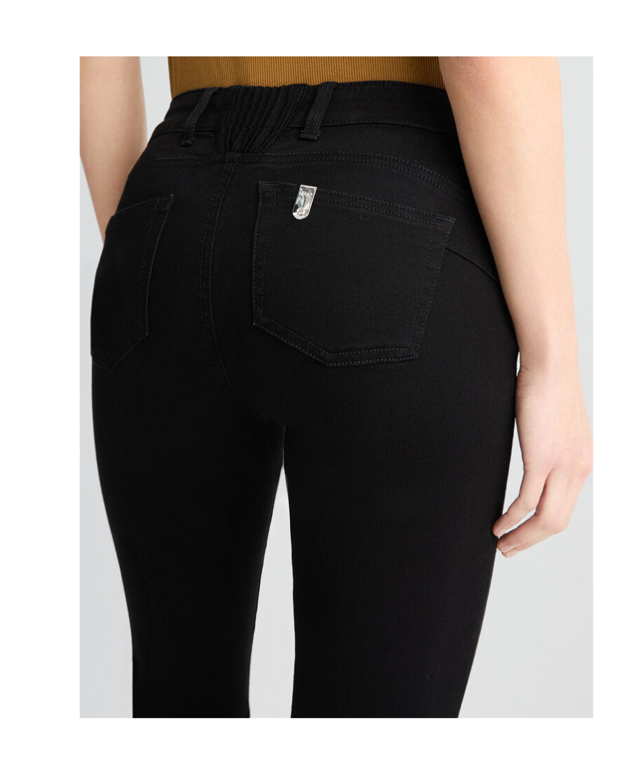 Shop Liu •jo Flared Jeans In Black