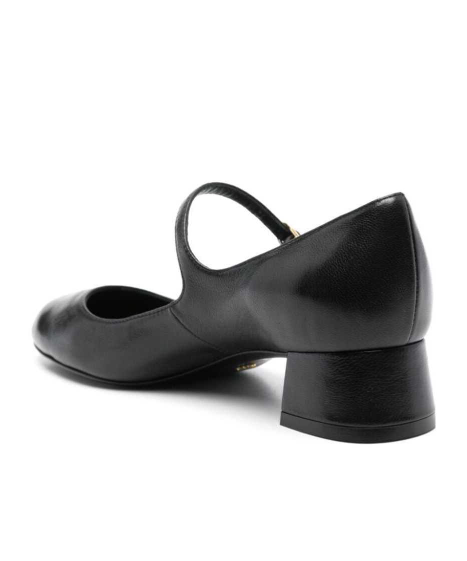 Shop Stuart Weitzman Thick Heel Mary Jane Shoes In Black