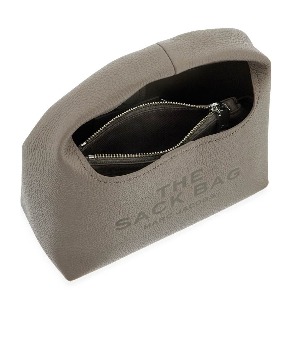 Marc Jacobs The Mini Logo Printed Sack Bag In Gray