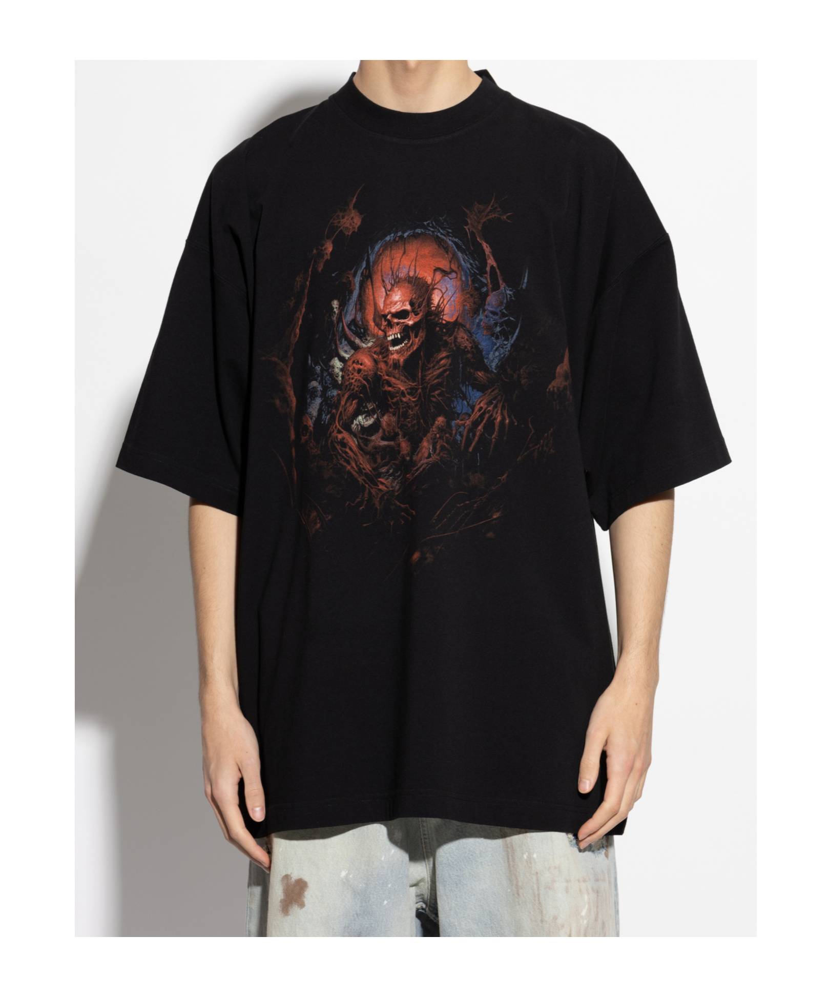 Vetements Oversize Short Sleeve T-shirt In Black