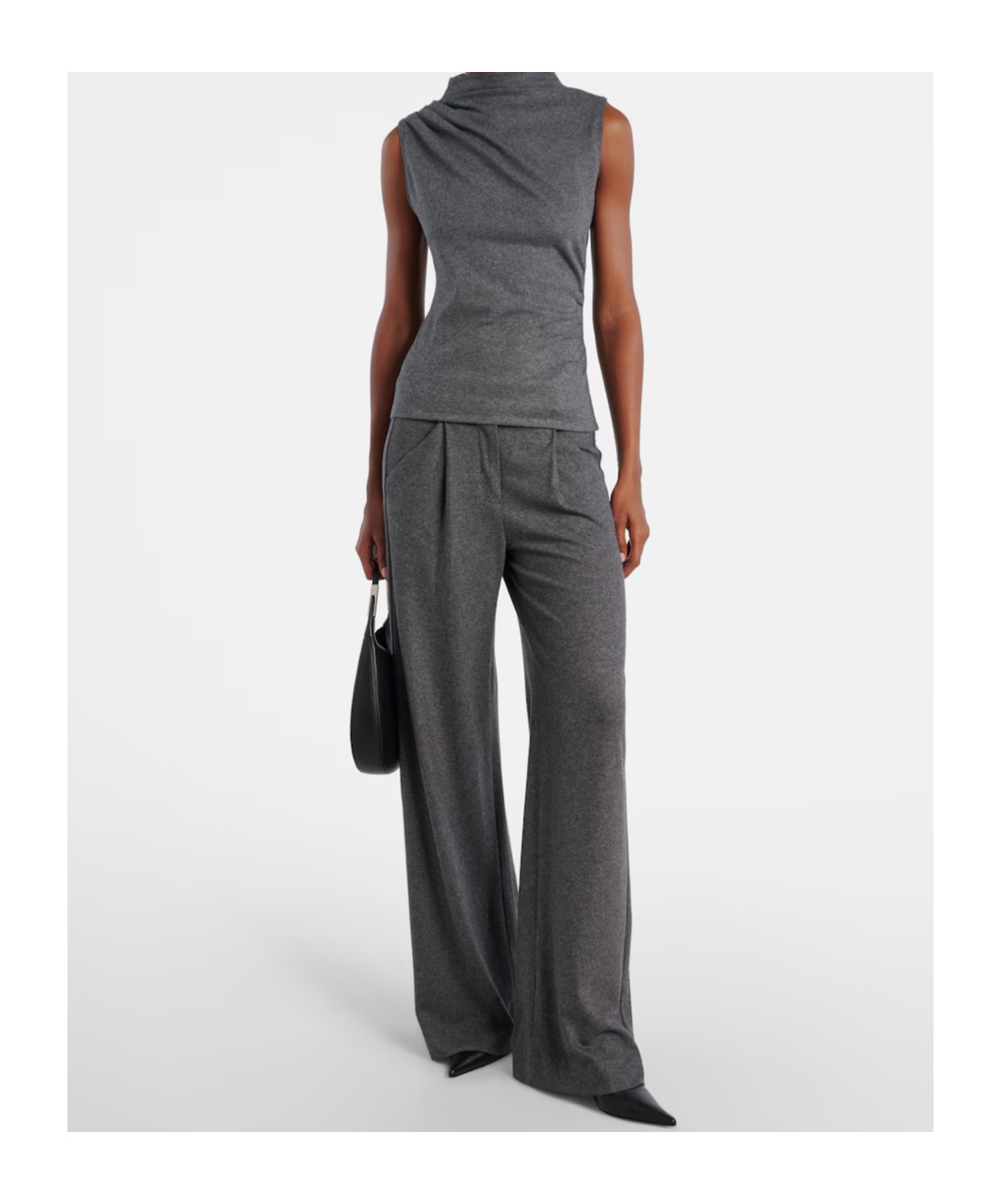 Veronica Beard Mid-rise Wide-leg Pants In Black