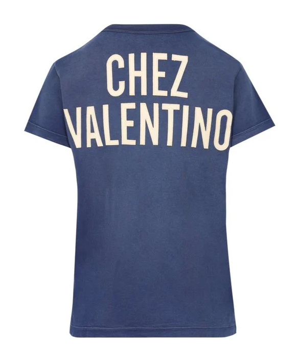 Valentino Crew Neck Graphic Print Short Sleeves Top