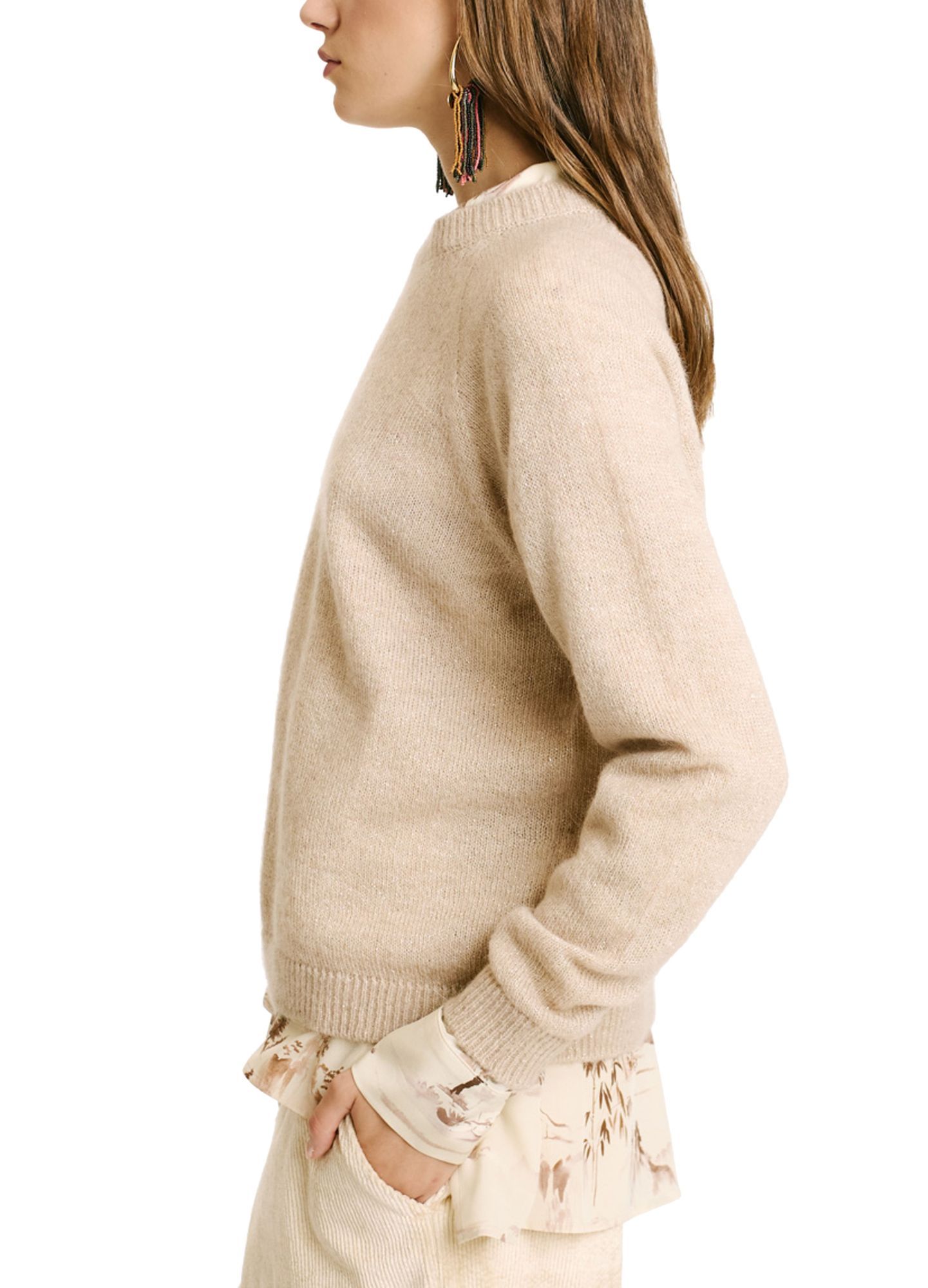 Shop Momoní Kyo Round Neck Sweater In Nude