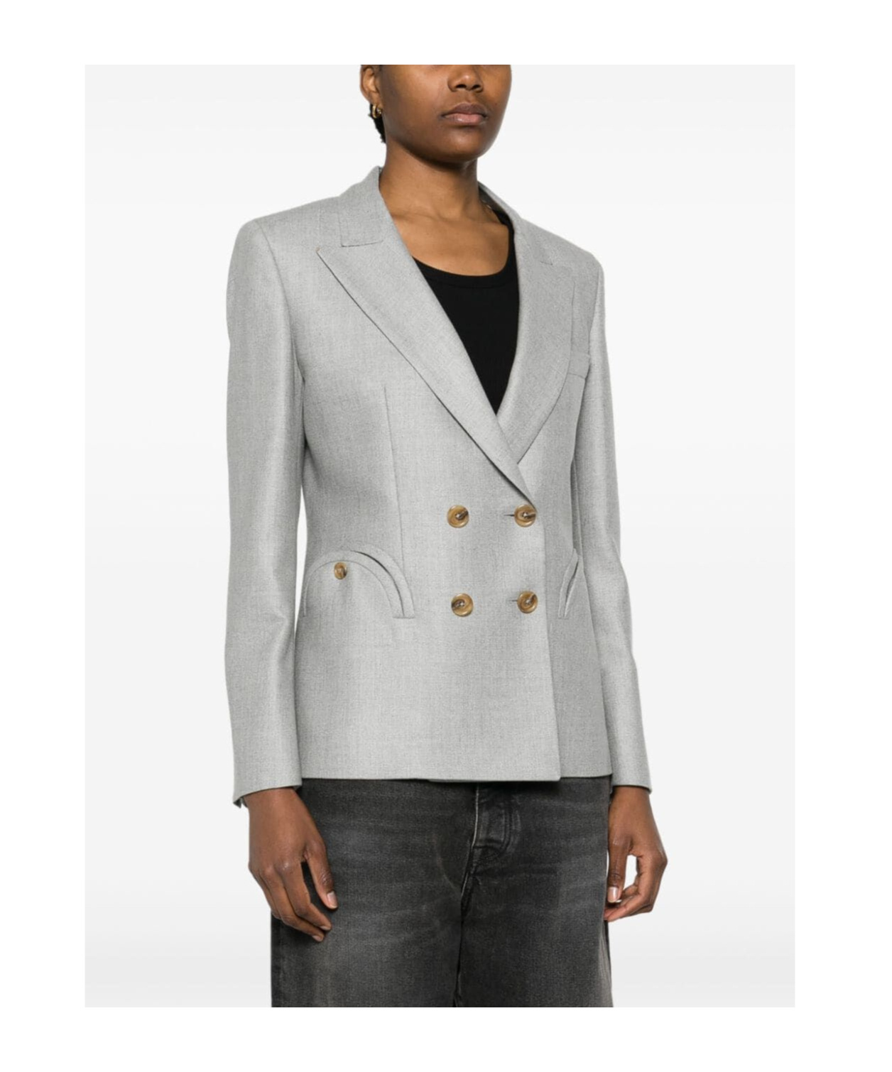 Blazé Milano Alithia Charmer Blazer In Gray
