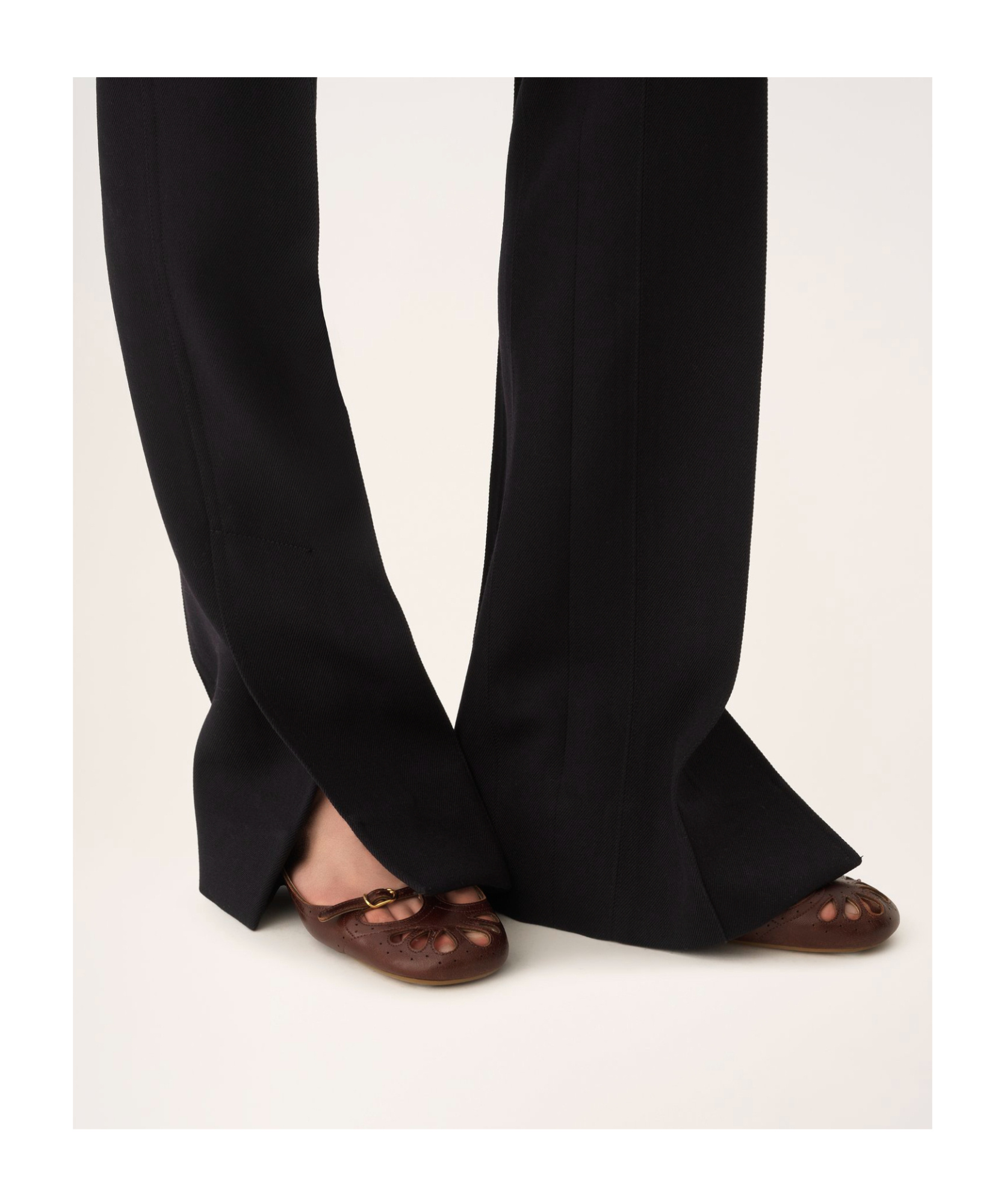 Chloé Tailored Pants In Wool Gabardine In Black