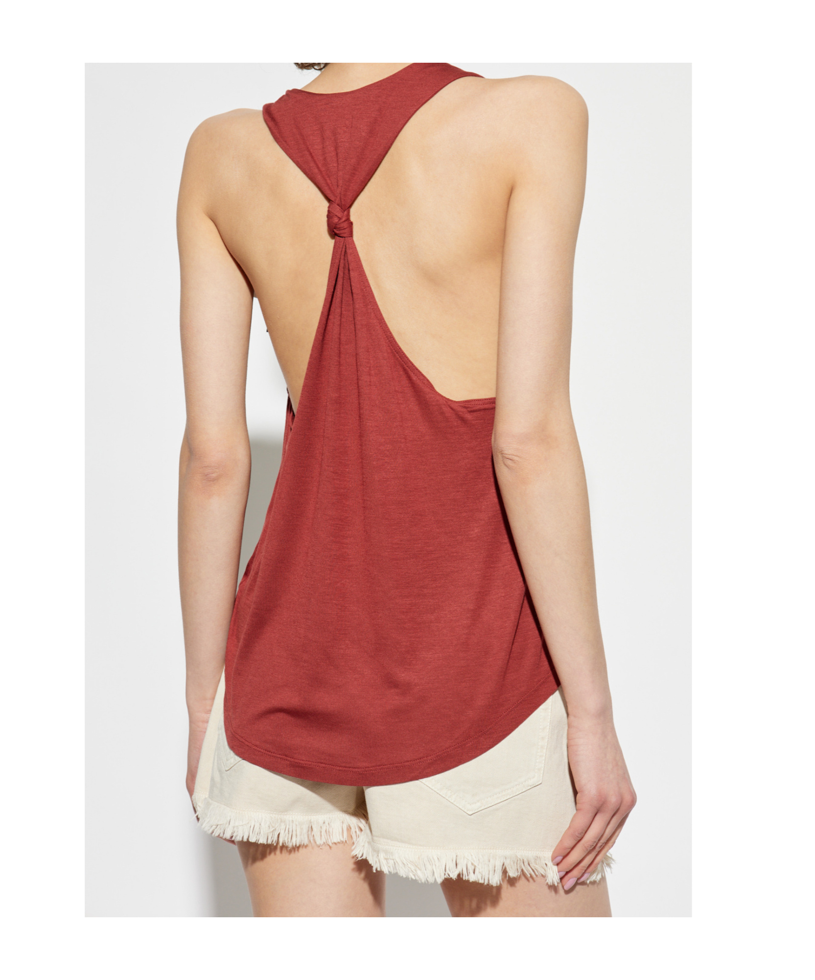 Isabel Marant Knot-detail Top In Brown