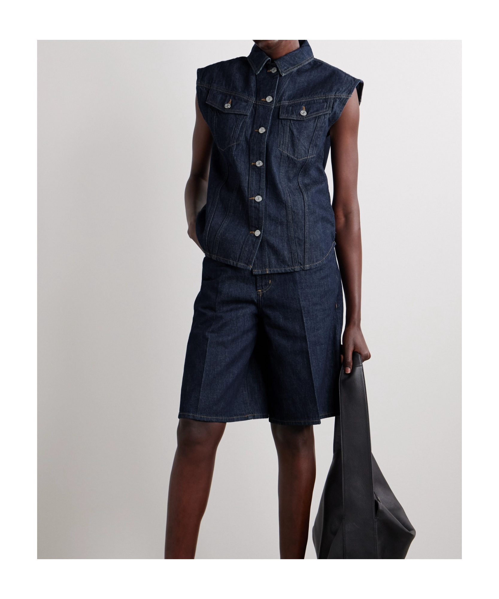 Agolde Sleeveless Vest In Blue