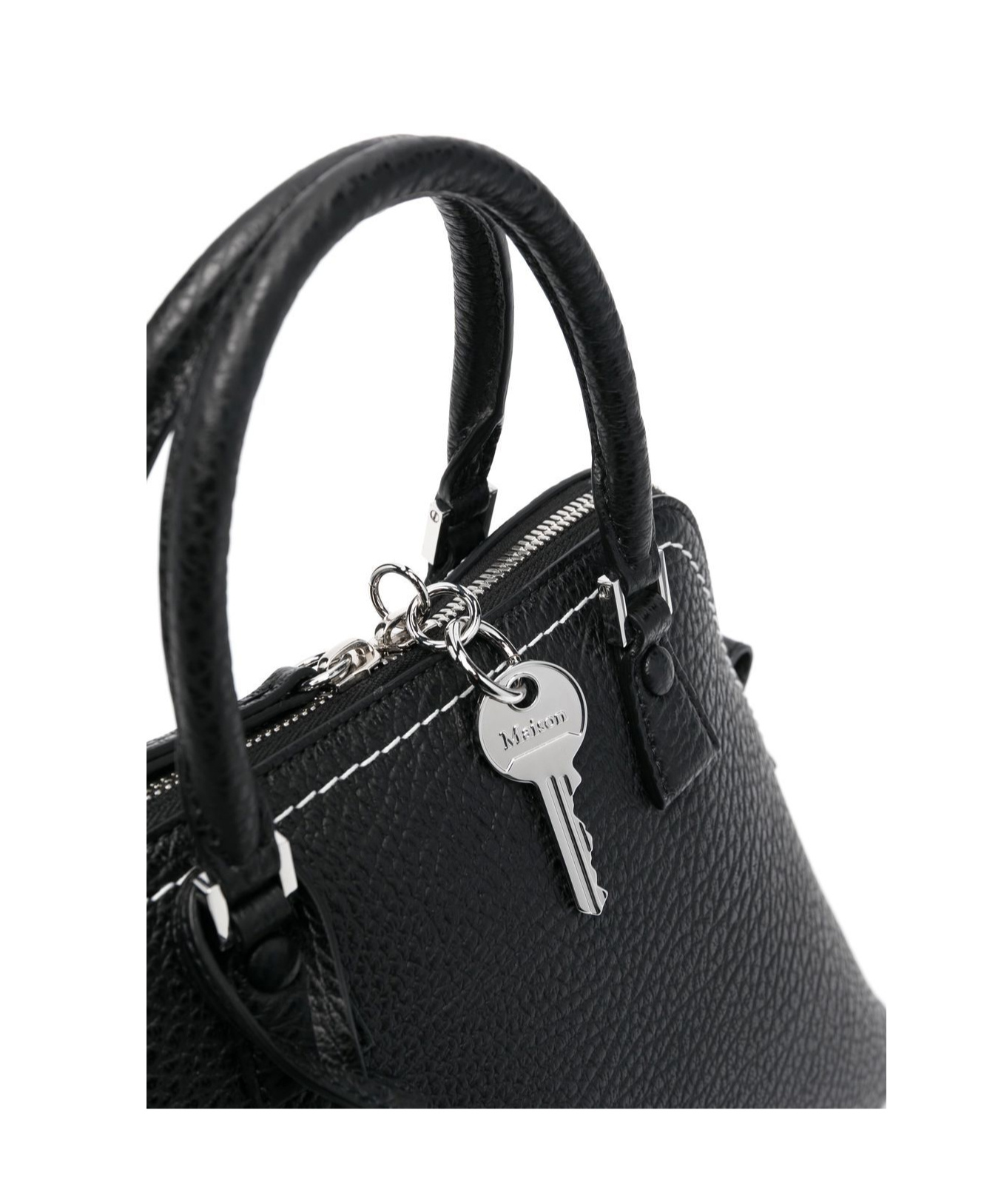 Maison Margiela 5ac Classique Micro Leather Handbag In Black