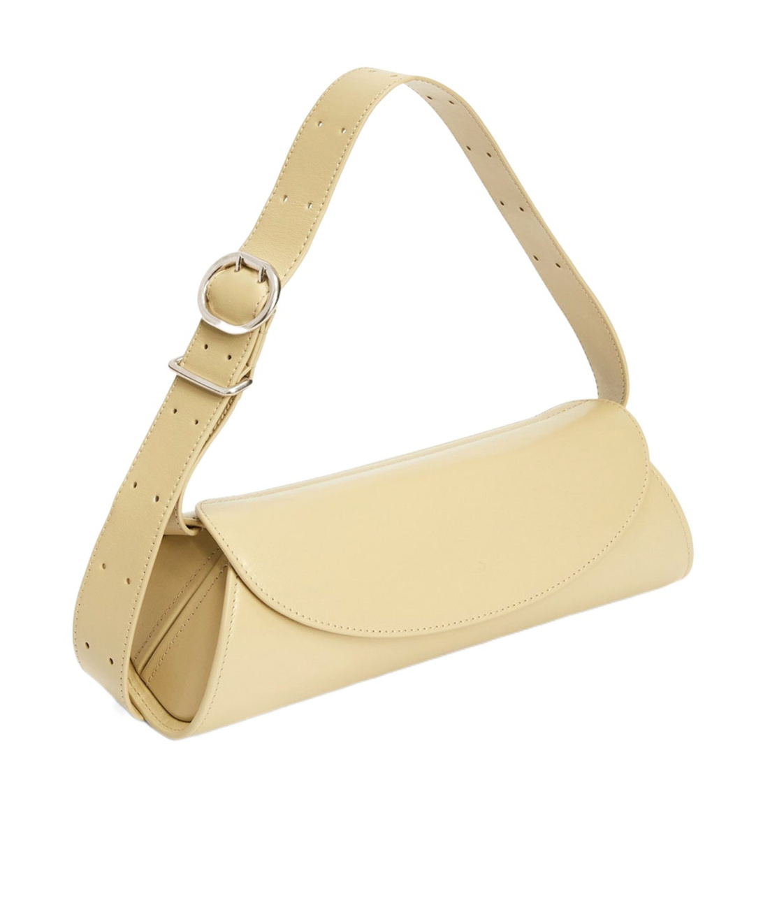 Jil Sander Small Shoulder Bag With Adjustable Strap And Buckle Detail In Green