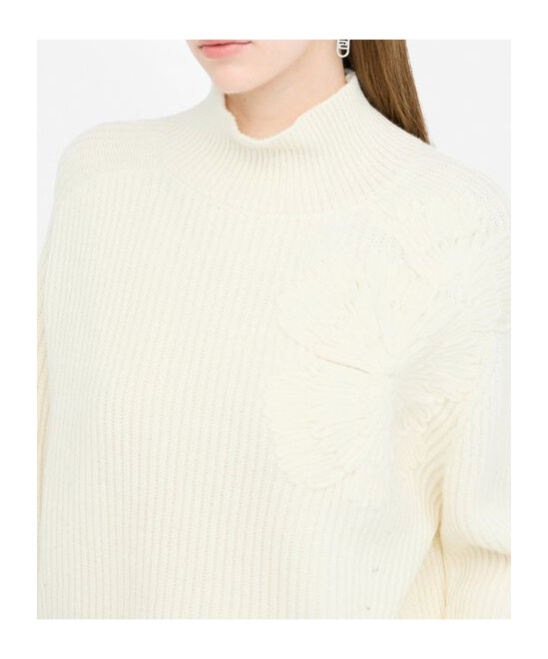 Liu •jo Logo Detail Sweater In Neutral