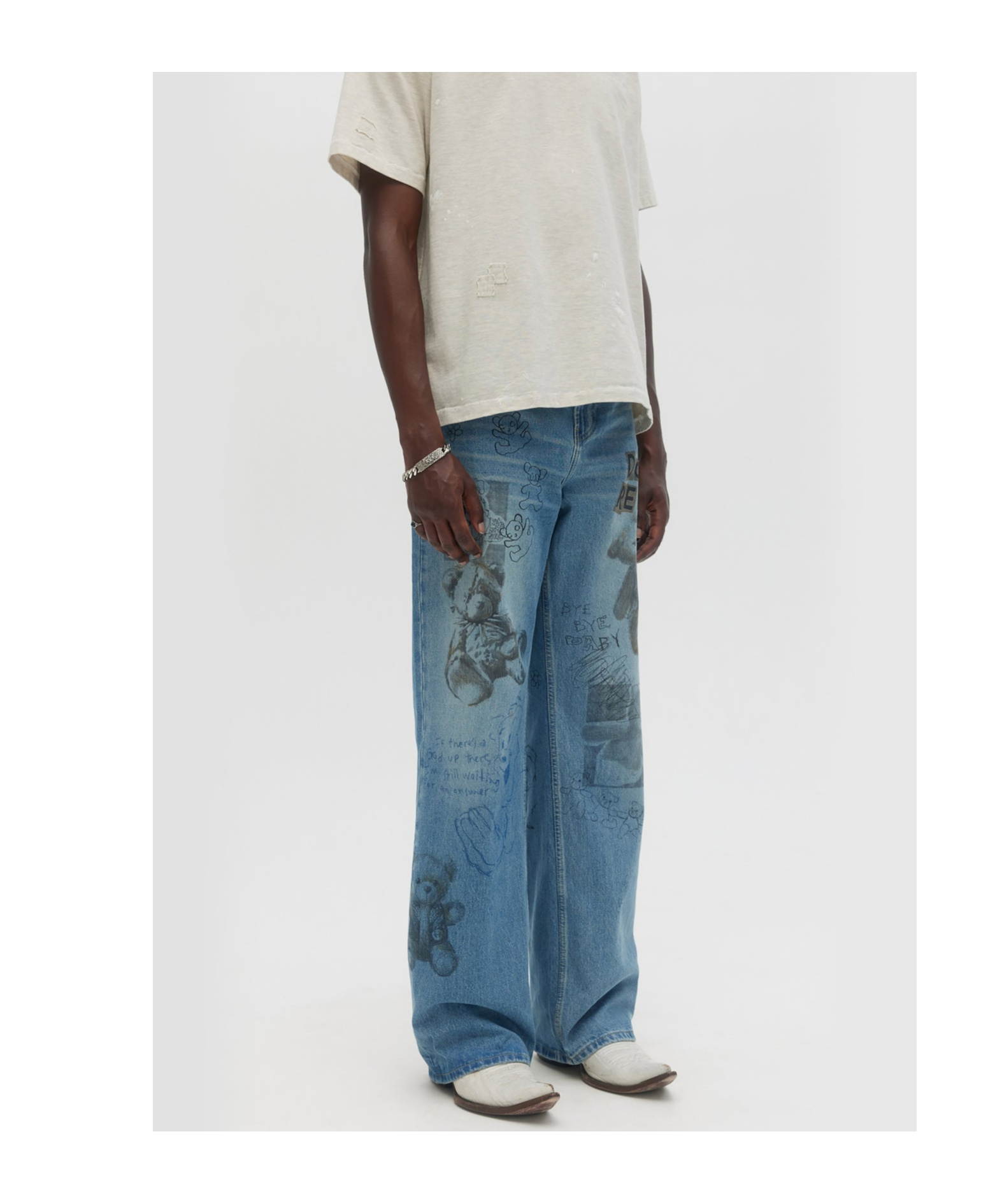 Domrebel Belt-loop Jeans In Blue