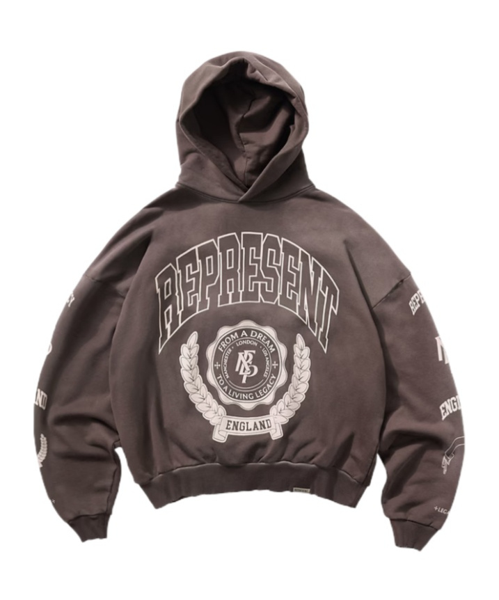 Represent Crest Graphic Hoodie In Black