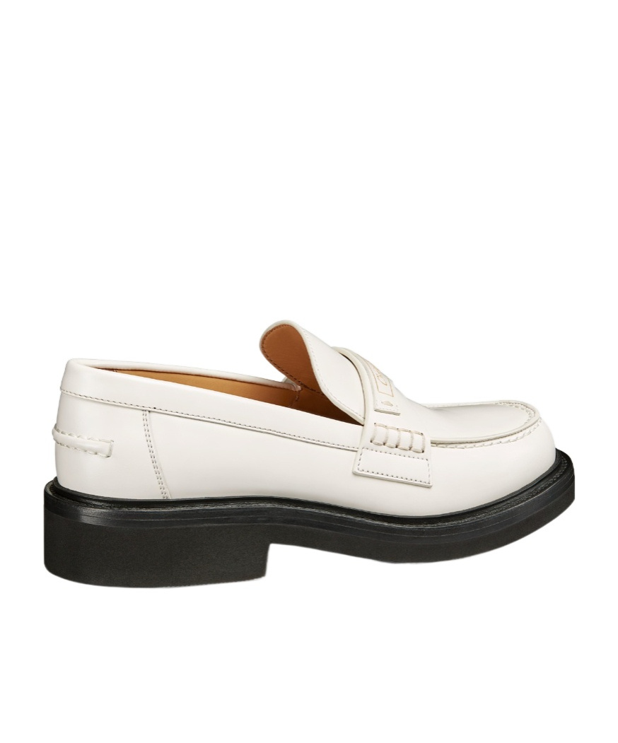 Dior Logo Loafers In White