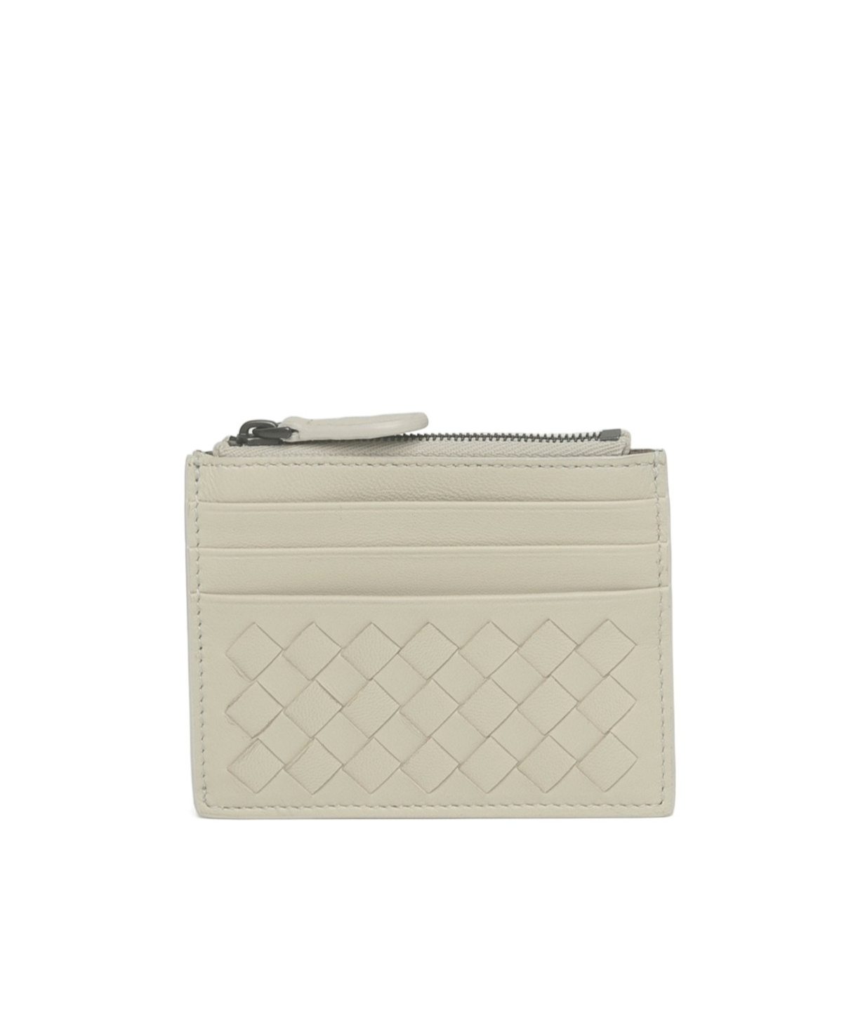 Bottega Veneta Zipper Card Bag In Nude