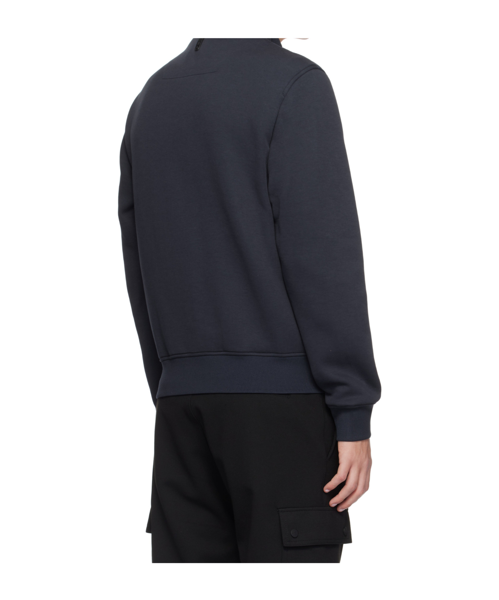 Mackage Navy Collin-r Mixed Media Down Jacket In Black