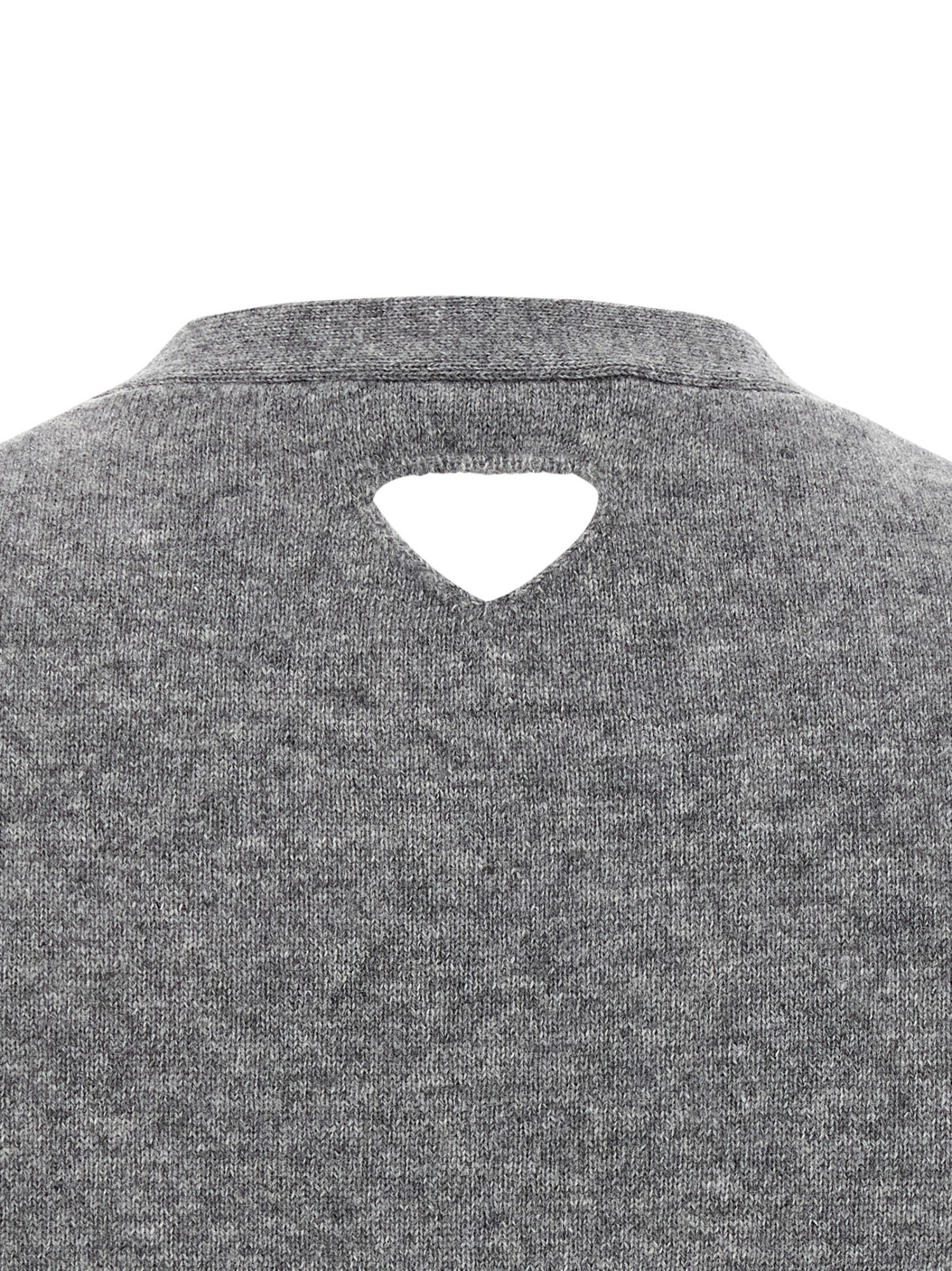 Prada Long-sleeved Sweater In Gray