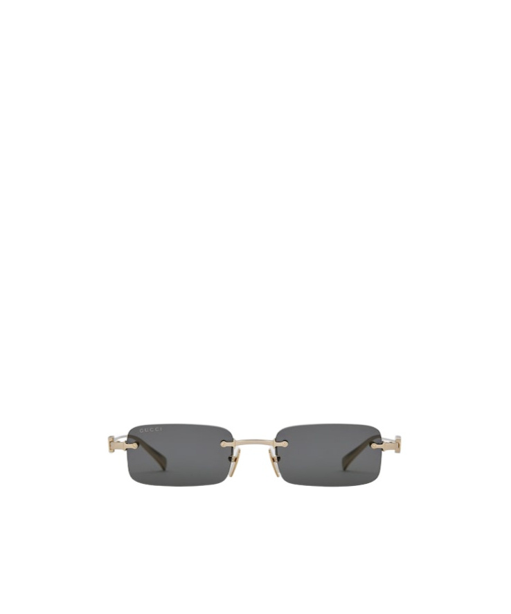 Gucci Rectangular Frame Sunglasses In Gray