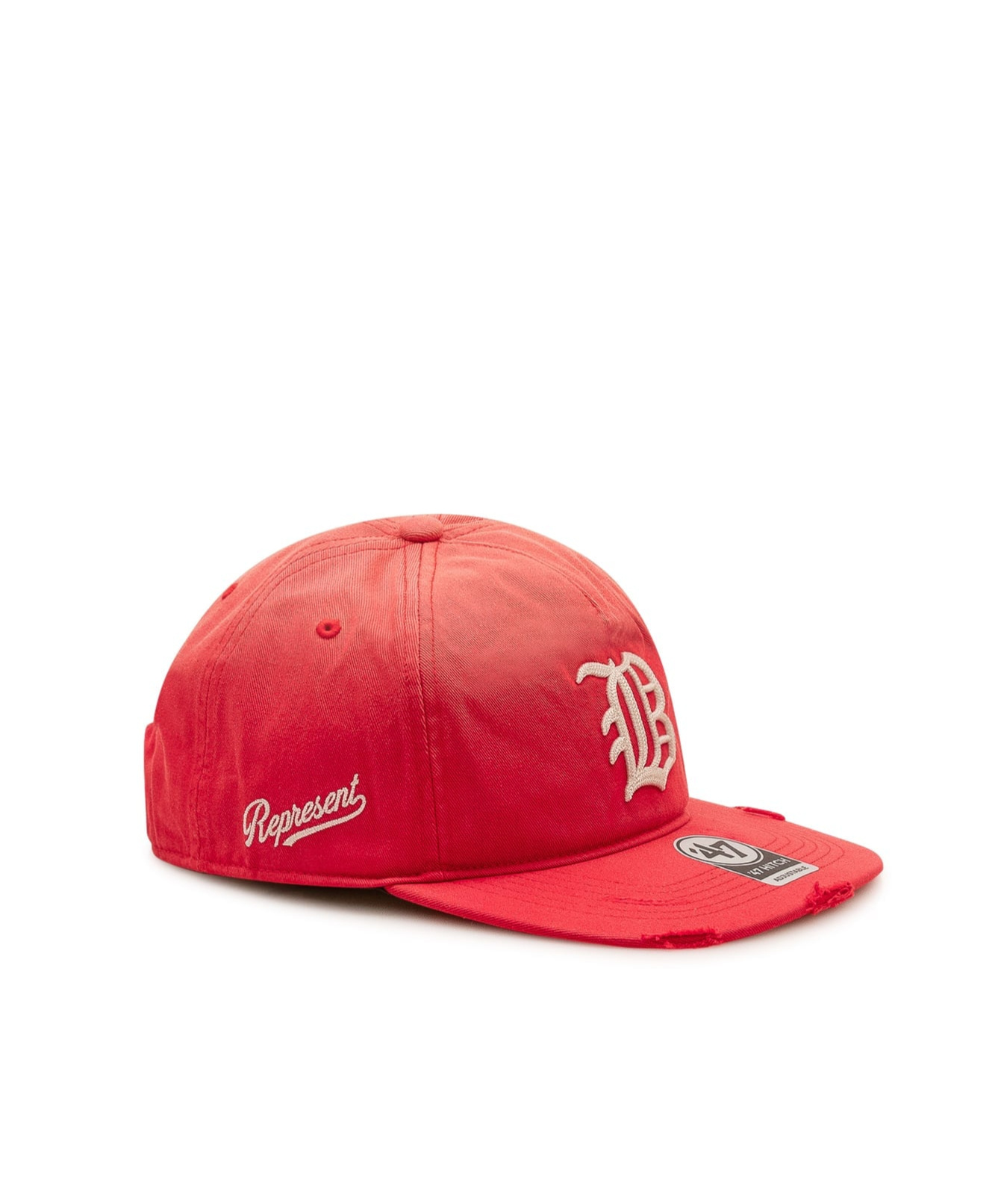 Represent Mlb Brooklyn Logo Baseball Cap In Red