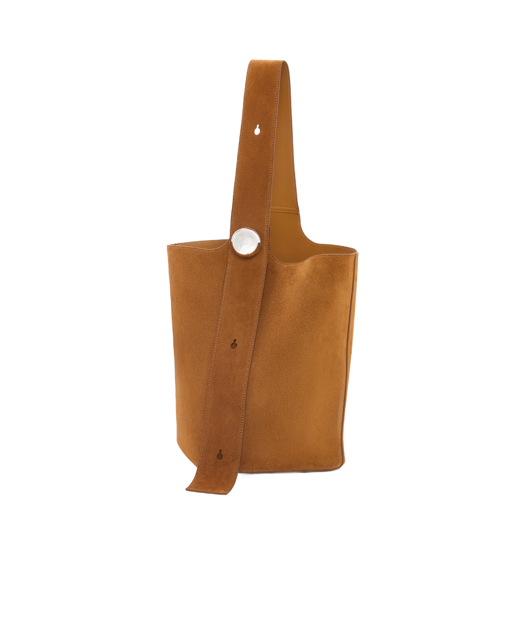 Loewe Pebble Medium Bucket Shoulder Bag In Brown