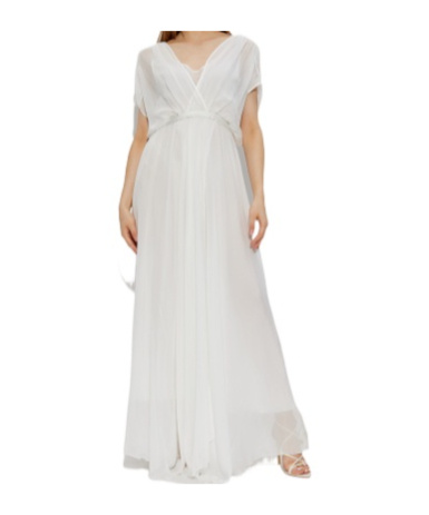 Forte Forte Sheer-overlay Maxi Dress In White