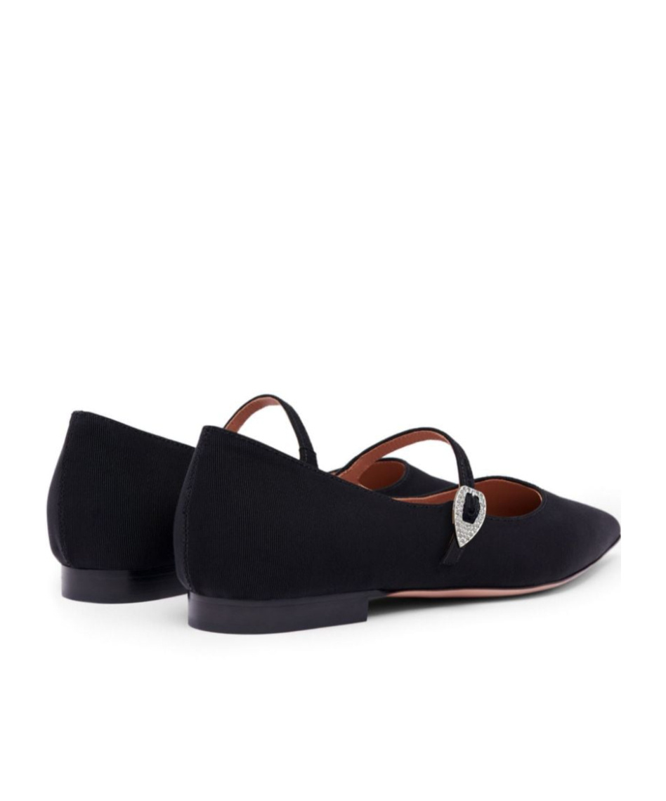 Malone Souliers Kate Grosgrain Mary Jane Ballerina Flats In Black